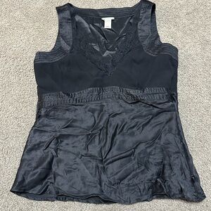 Old Navy Black Satin Top